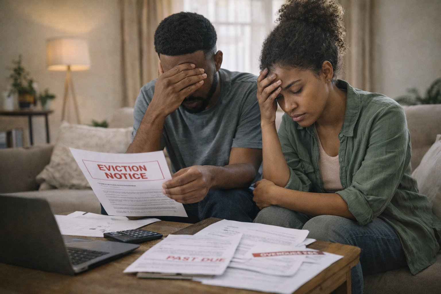 Mother and her children in need